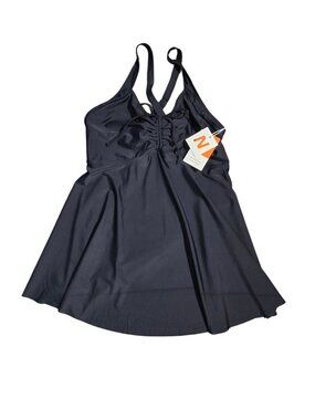 NWT | Neyook Black Ruched Halter Neck Empire Waist Swimsuit Top 20